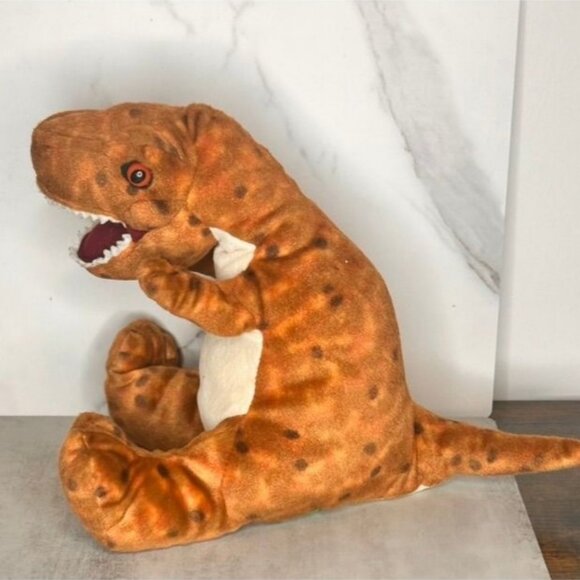 Wild Republic T-Rex Dinosaur Plush Stuffed Animal 12" Brown White Soft Toy - Picture 2 of 9